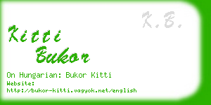 kitti bukor business card